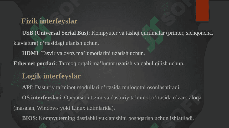 Kompyuter tizim interfeyslari va shinalarning tashkil etilishi 4