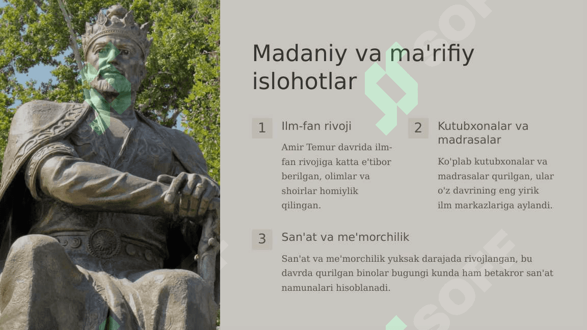 Amir Temur - buyuk davlat arbobi 8