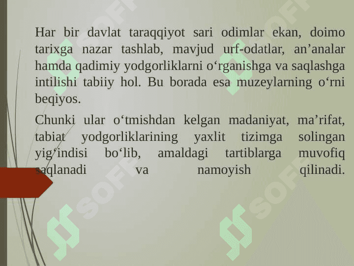 Mustaqillik davrida O’zbekistonda muzeylar va muzey ishi 2
