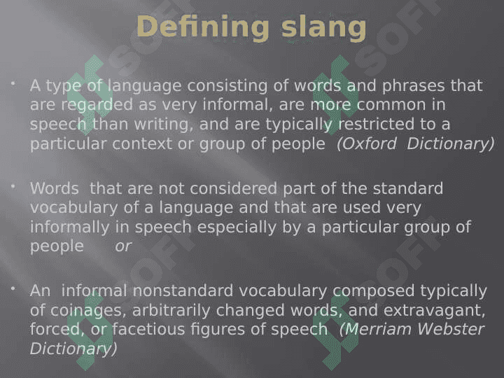 Slang. Words and gender 3