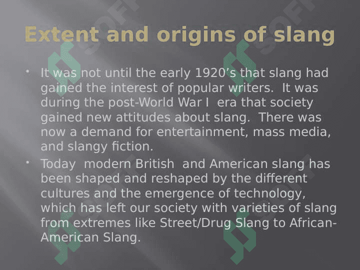 Slang. Words and gender 7