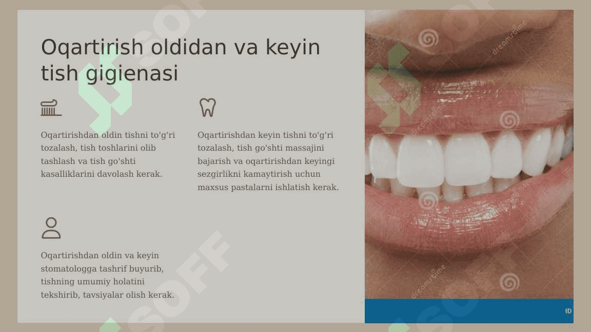 Tishlarni oqartirish  usullari.Tish qattiq  to‘qimalarining  rezistentligini  oshirish usullari. 8