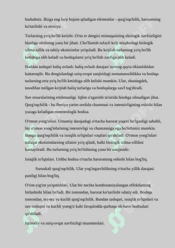 Ekologik madaniyat ekologik xavfsizlik va uning tabiiy geografik jihatlari 4