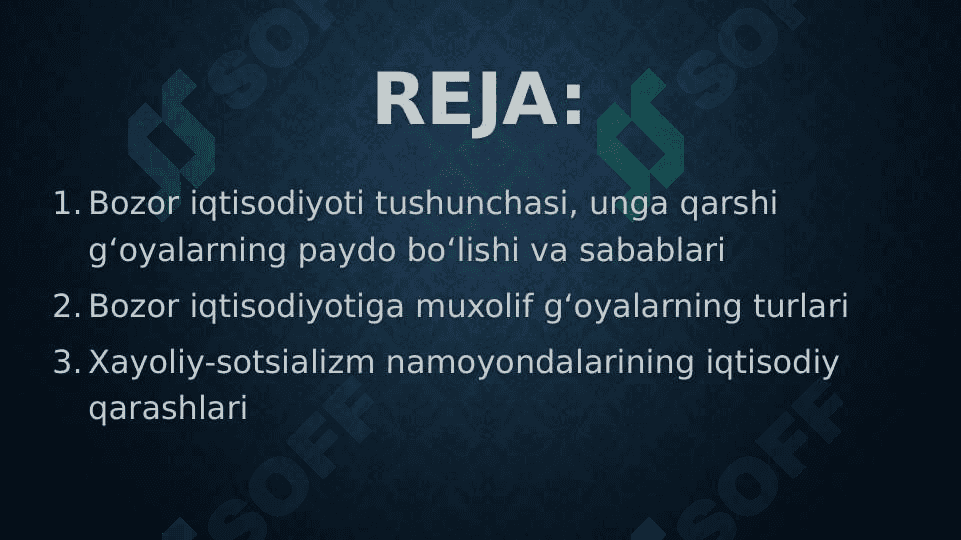 Bozor iqtisodiyotiga qarshi muxolif g'oyalar 2