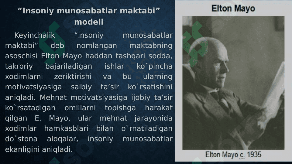 Motivatsiya. Motivatsiya modellari. Motivatsiyaning evolutsion nazariyasi. Faollashtirish nazariyasi 6