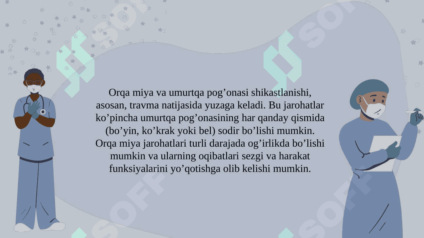 Orqa miya va umurtqa pog'onasining shikastlanishlari 2