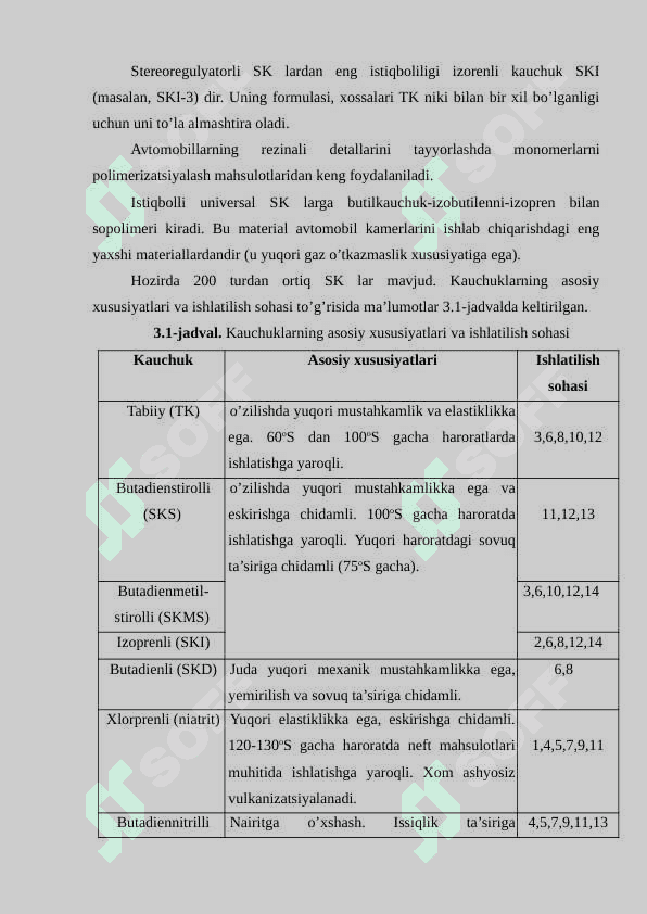 Transport vositalarida ishlatiladigan rezinalar 4