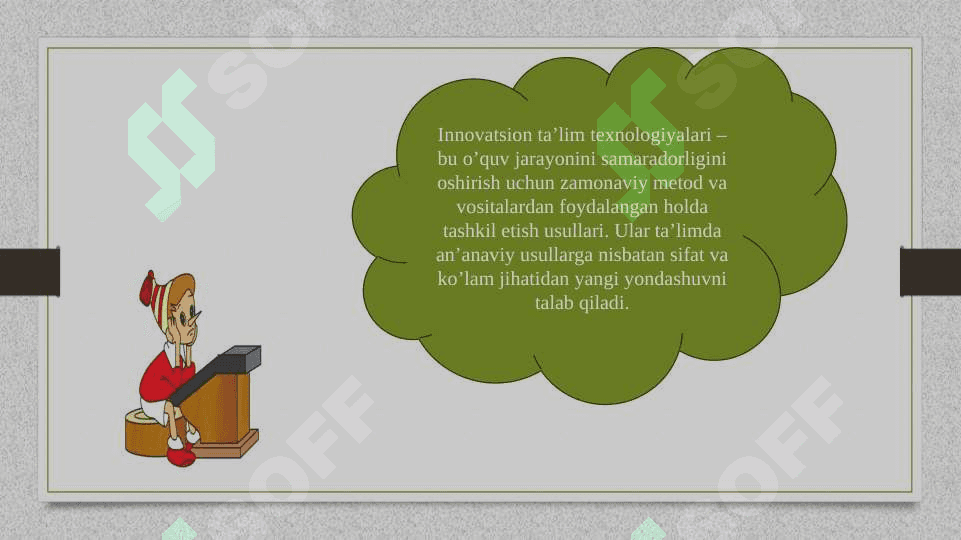 Tarbiya fanini o’qitishda innovatsion ta’lim texnologiyalarining o’ziga xosligi 2