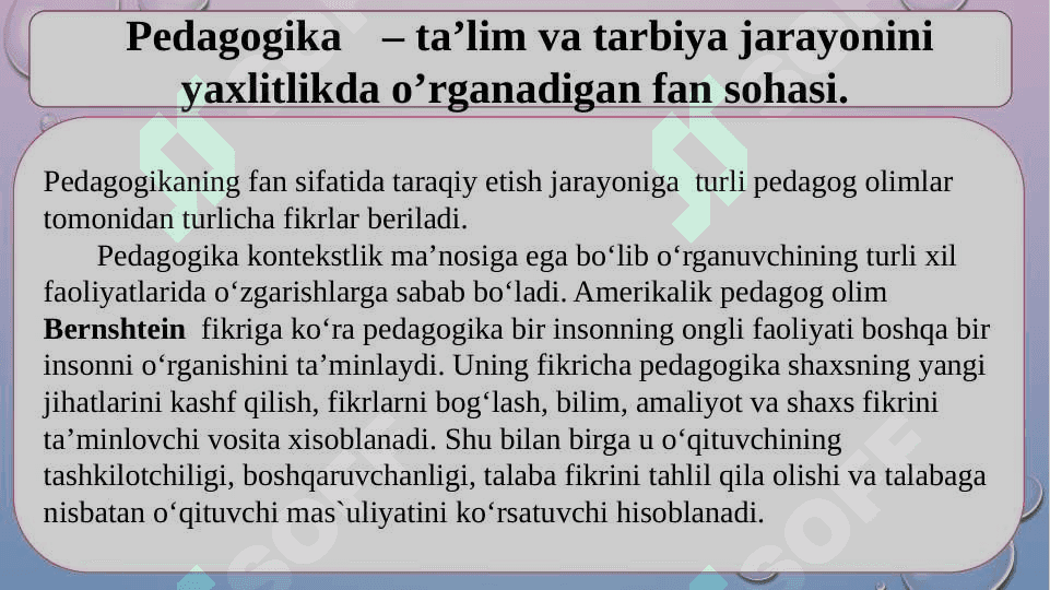 Boshlang‘ich sinf o‘qituvchisini pedagogik faoliyatga kirishi.    Boshlang‘ich sinf o‘qituvchisining kasbiy kompetensiyasi, integrativ faoliyat bo‘lajak boshlang‘ich sinf o‘qituvchilarini tayyorlash 4
