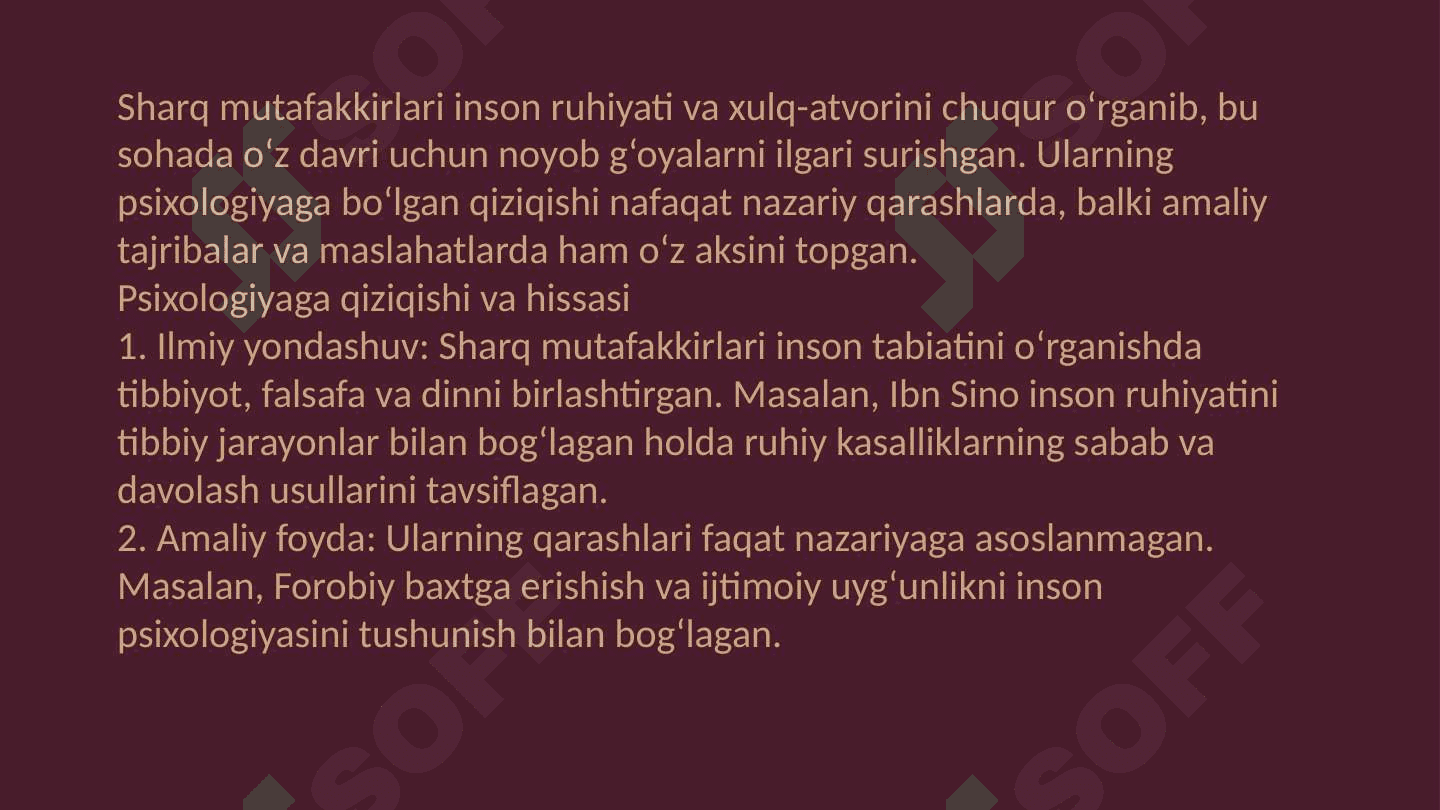 Sharq Mutafakkirlarining Psixologik qarashlari Psixologik Kasalliklar 2
