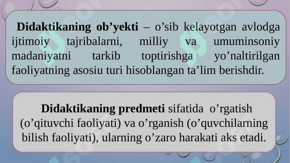Ta’lim nazariyasi.Ta’limni tashkil etish shakllari va turlari 8