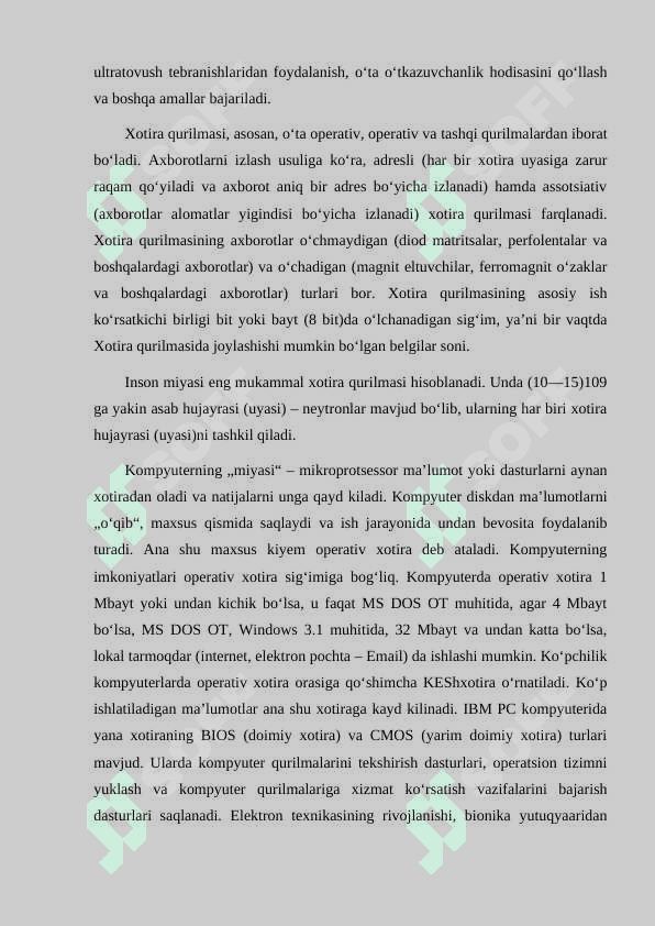 OPERATIV XOTIRA (RAM) VA DOIMIY XOTIRA (ROM) OʼRTASIDAGI FARQNI TUSHUNTIRIB BERING. 3