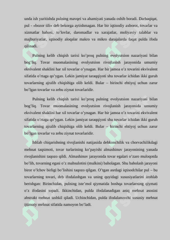 PUL FUNKSIYALARI.(YEVROPA AMERIKA MAKTABI) 3