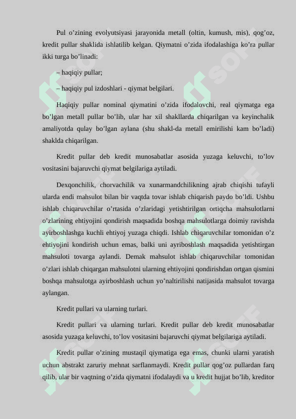 PUL FUNKSIYALARI.(YEVROPA AMERIKA MAKTABI) 4