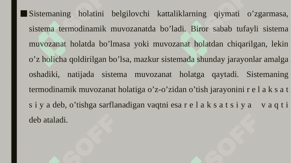 Termodinimika muvozanatda bolmagan tizimlarda ko'chish hodisalari 3