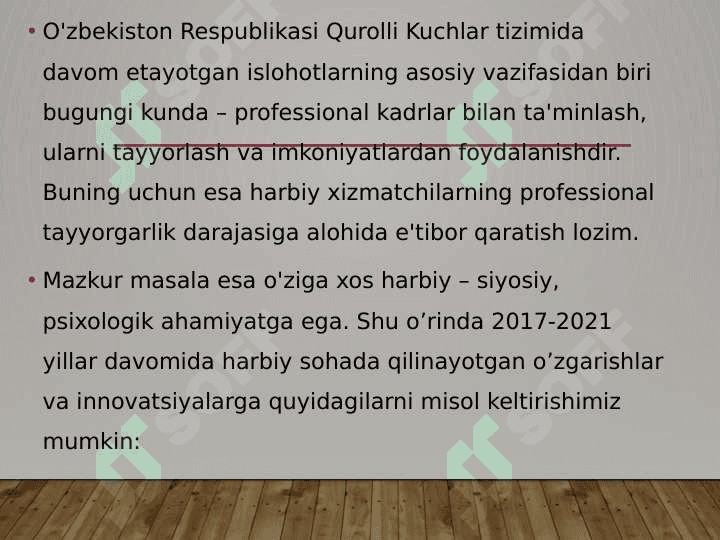 Harbiy talim tizimini takomilashtirish ilg’or xorijiy davlatlar bilan harbiy- texnik rivojlantirish 3