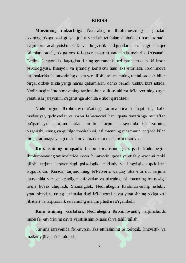 NODIRABEGIM IBROHIMOVA TARJIMALARIDA INSON FE'L ATVORINI QAYTA YARATISH 3