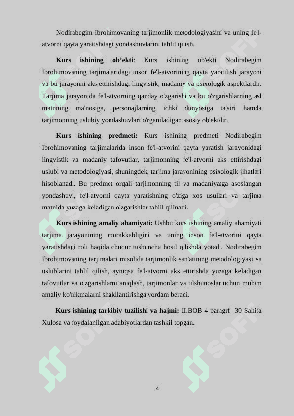 NODIRABEGIM IBROHIMOVA TARJIMALARIDA INSON FE'L ATVORINI QAYTA YARATISH 4