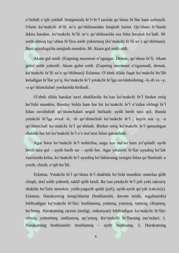 OʻZBEK TILIDA KOʻMAKCHI FEʼLLAR 6