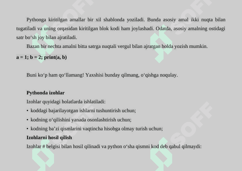 PYTHΟN DASTURLASH TILI VA SINTAKSISI 6