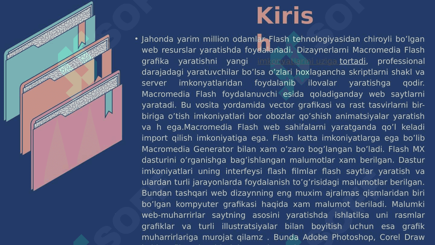 Flash dasturlari to'g'risida umumiy ma'lumot 4