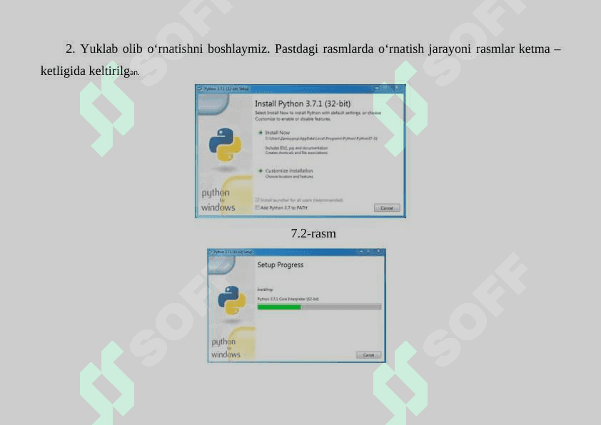 PYTHΟNGA KIRISH. PYTHΟN DASTURLASH TILI 6