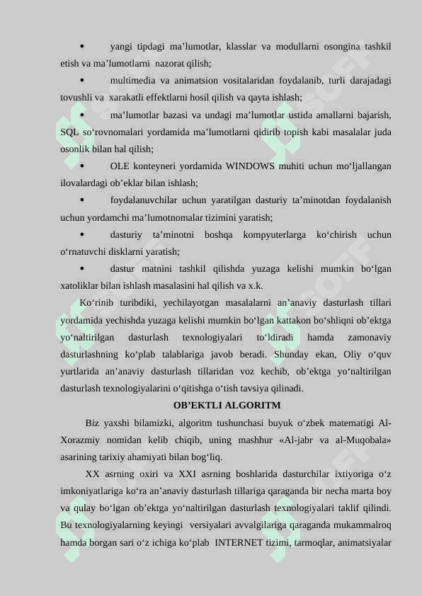 Оb’ektgа yо‘nаltirilgаn dаsturlаsh tillаri 8