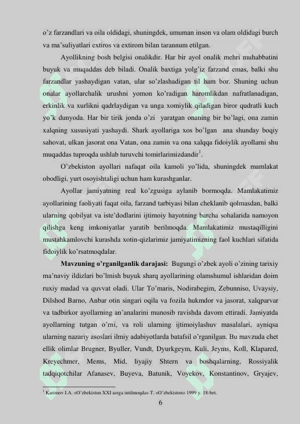 MAMLAKATIMIZDA AYOLLARGA YO’NALTIRILGAN IJTIMOIY SIYOSATNING O’ZIGA XOS XUSUSIYATLARI 5