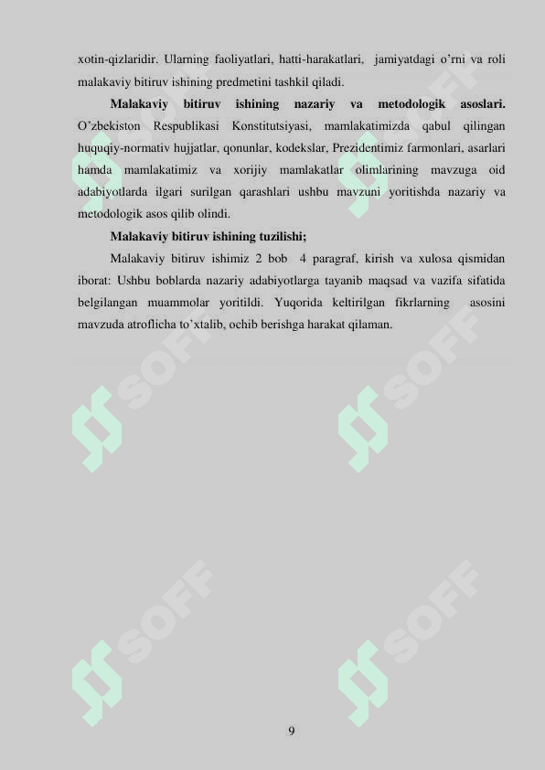 MAMLAKATIMIZDA AYOLLARGA YO’NALTIRILGAN IJTIMOIY SIYOSATNING O’ZIGA XOS XUSUSIYATLARI 8