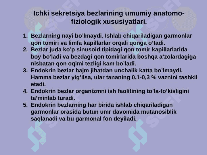 ENDOKRINOLOGIYA SISTЕMАSINING TUZILISHI 2