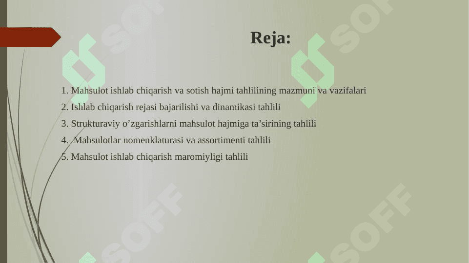 Xo’jalik sub’ektlarining mahsulot (ish, xizmatlar) ishlab chiqarish va sotish hajmini tahlili 2