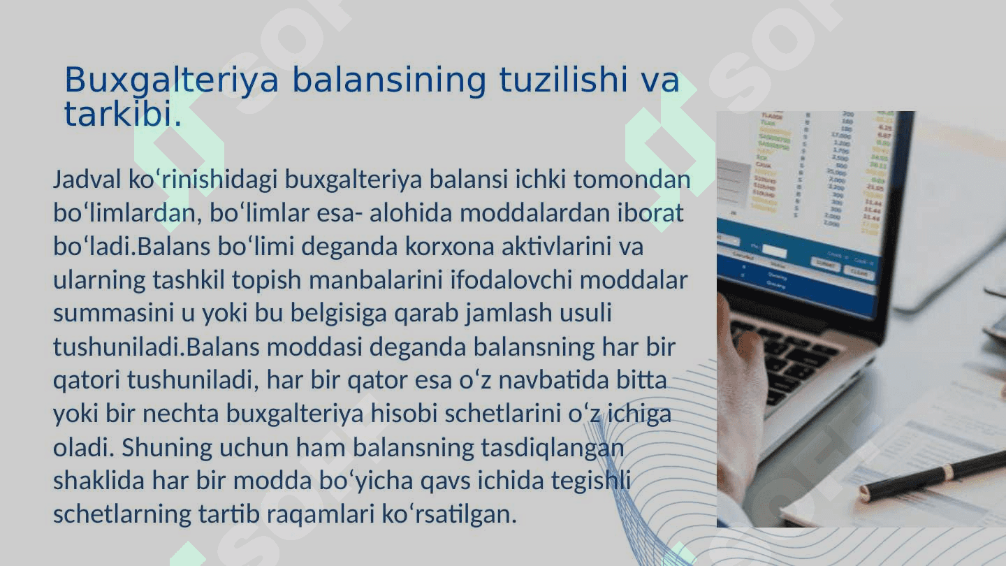 Xo’jalik muomalalari ta’sirida balansda sodir bo’ladigan o'zgarishlar 4