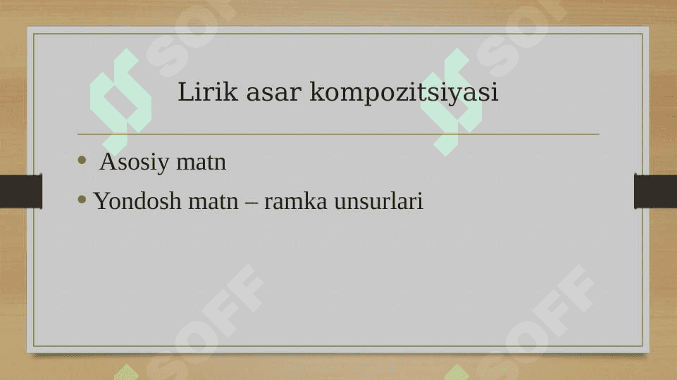 Lirik asar kompozitsiyasi 3