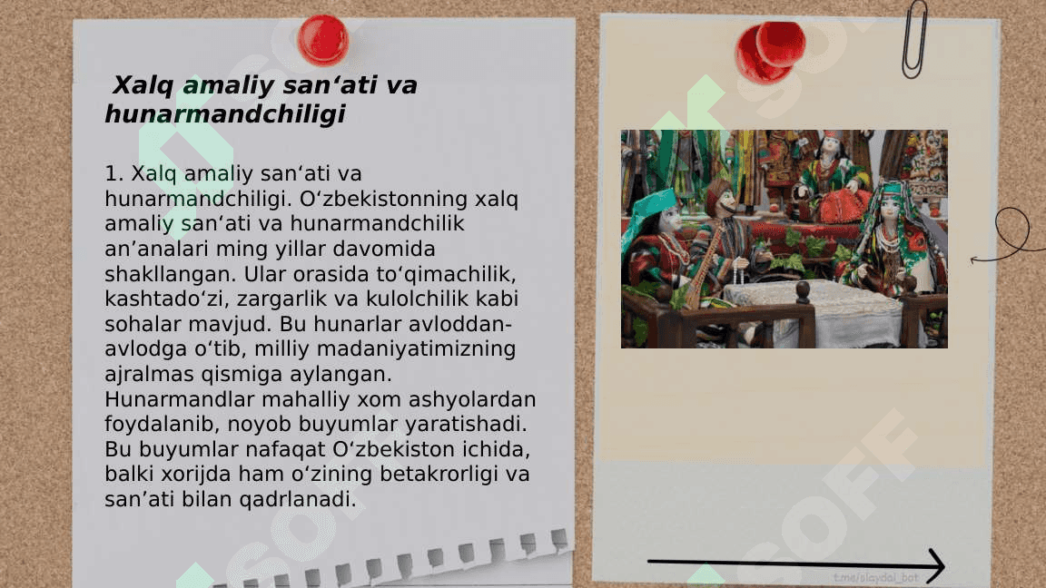 Xalq amaliy san‘ati va hunarmandchiligi, milliy me‘morchilik xalq maktabi 3