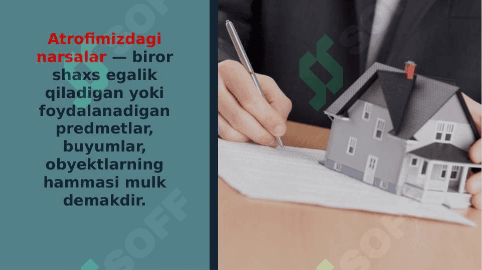 Mulk huquqi va boshqa ashyoviy huquqlar 2