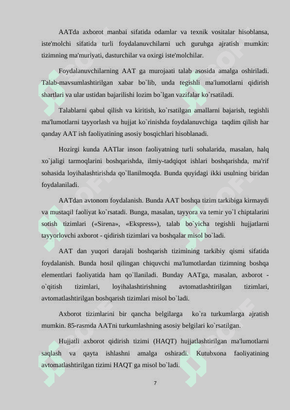 “Bank” ma’lumotlar bazasini loyihalash 7