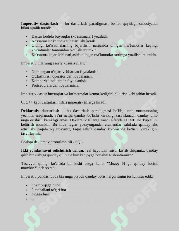 Dasturlash uslublari va paradigmalar fanidan mustaqil ishlar .Ma'lumotlar 3