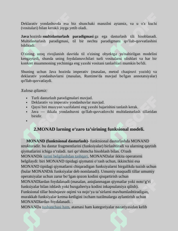 Dasturlash uslublari va paradigmalar fanidan mustaqil ishlar .Ma'lumotlar 4