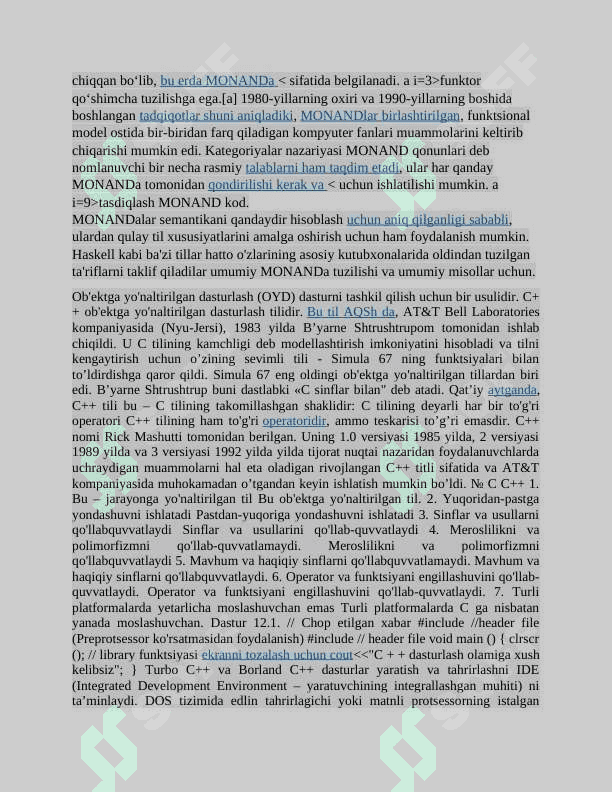 Dasturlash uslublari va paradigmalar fanidan mustaqil ishlar .Ma'lumotlar 5