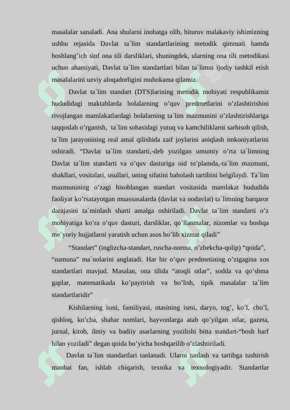 BOSHLANG’ICH SINFLARDA ONA TILINI O’RGATISHNING  MAZMUNI VA VAZIFALARI 4