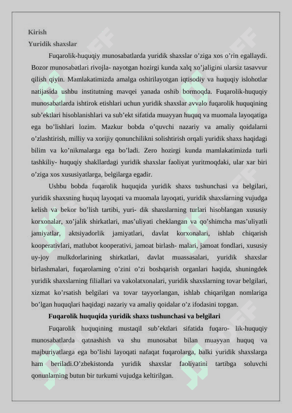 TO'LIQ SHIRKAT YURIDIK SHAXS SIFATIDA 2