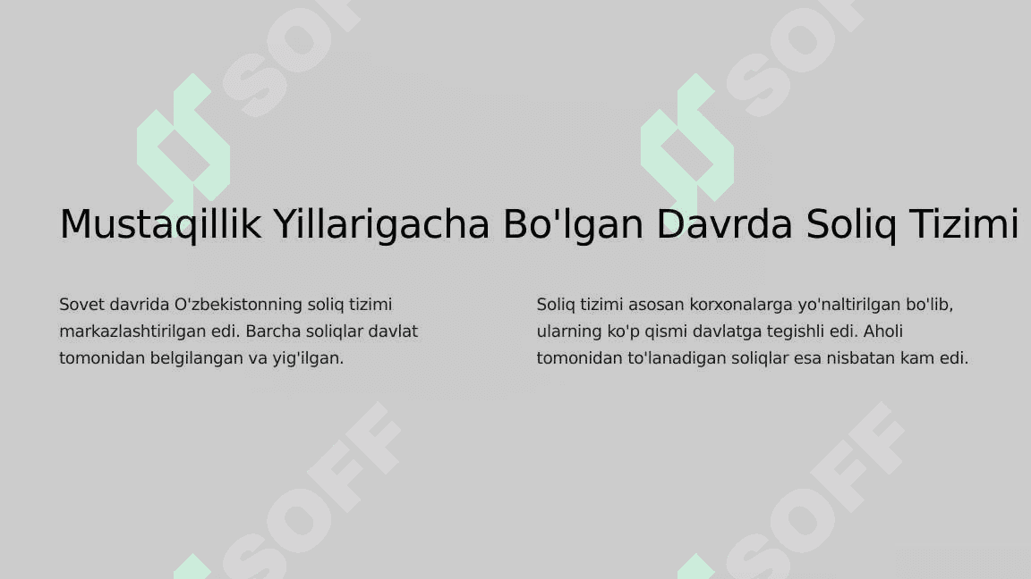 O'zbekiston Respublikasining Soliq Tizimining Shakillanish Bosqichlari 2