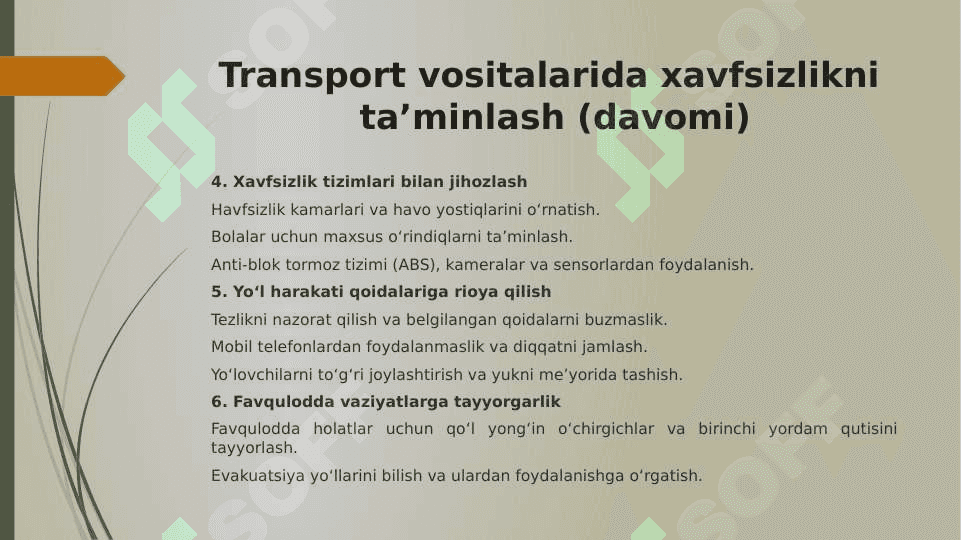 Odam anatomiyasining (antropometrik parametrlarining) xavfsizlikni ta’min lashdagi ahamiyati 6