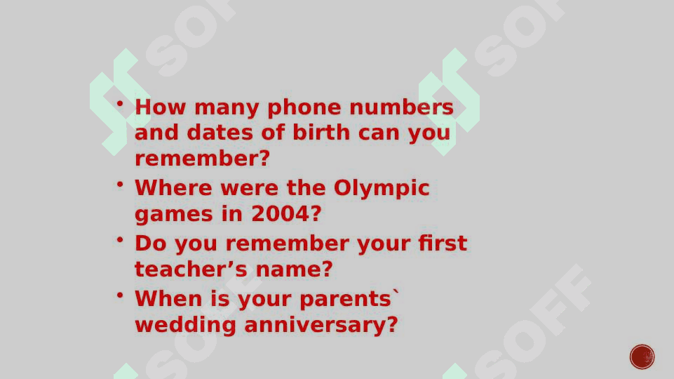 “TALK ABOUT MEMORY. VERB PHRASES” 4