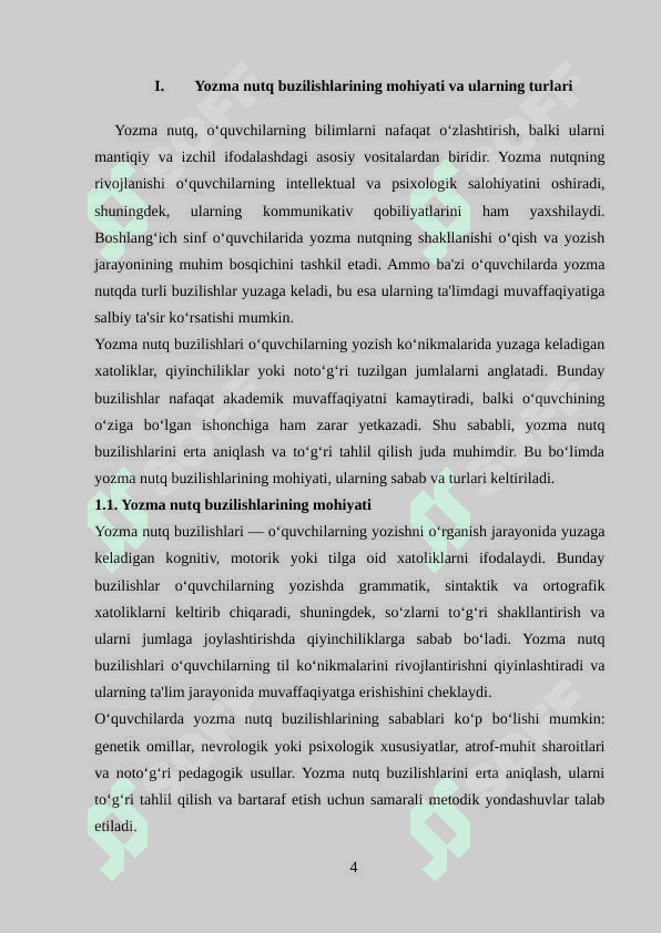 Boshlangʻich sinf oʻquvchilarining yozma nutq buzilishlarining tekshirish metodikasi 4