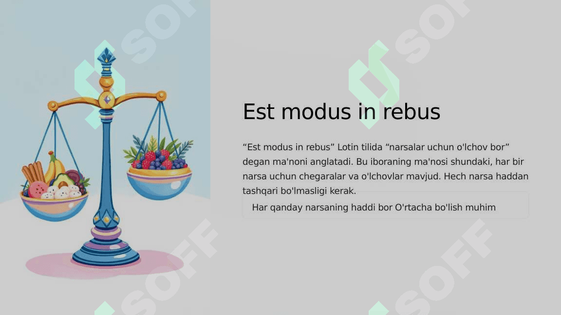 Fe'lning ba'zi grammatik toifalari.Lotin terminologiyasining tuzilishi (Corpus hominis e capite trunco membris doimiysi.Fe'llar bilan standart retsept formulalari.“Sum, esse” – bor bo'lmoq fe'lini tuslanishi (Est modus in rebus). 6