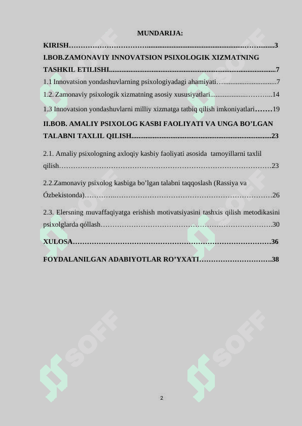 Zamonaviy innovatsion psixologik xizmatining tashkil etish muommolari 2