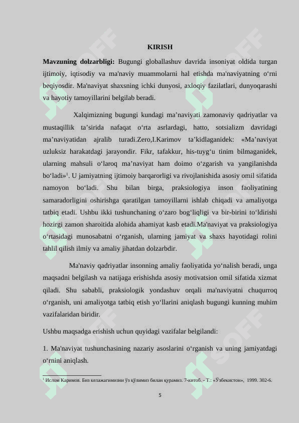 Ma'naviyatning praksiologik mazmuni 5