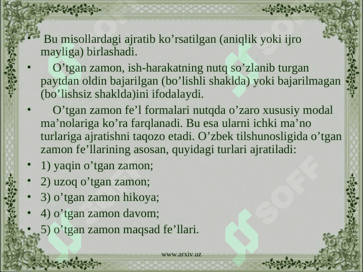 Fe’lning zamon kategoriyalari 6