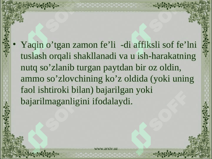 Fe’lning zamon kategoriyalari 7